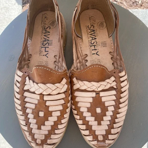 Authentic Leather Huarache Sandals - Picture 1 of 5